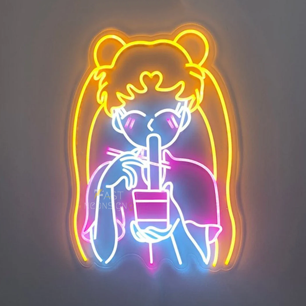 Sailor Moon Neon Sign Light up Your Space with this Iconic Silhouette