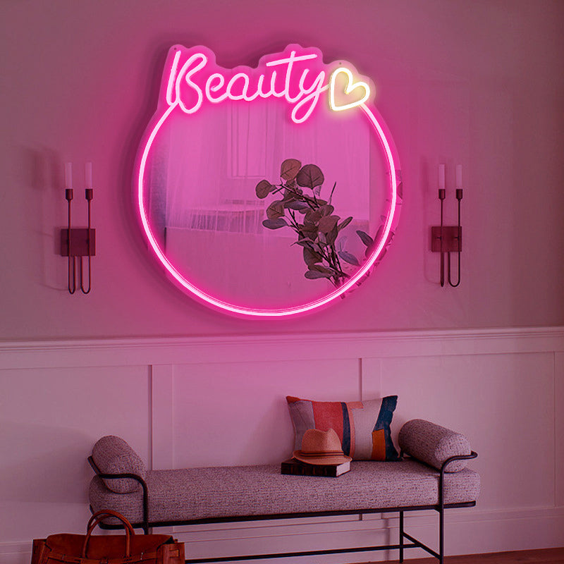 Wholesales Light Sign Beauty Mirror - LED Neon Sign Mirror For Room ...