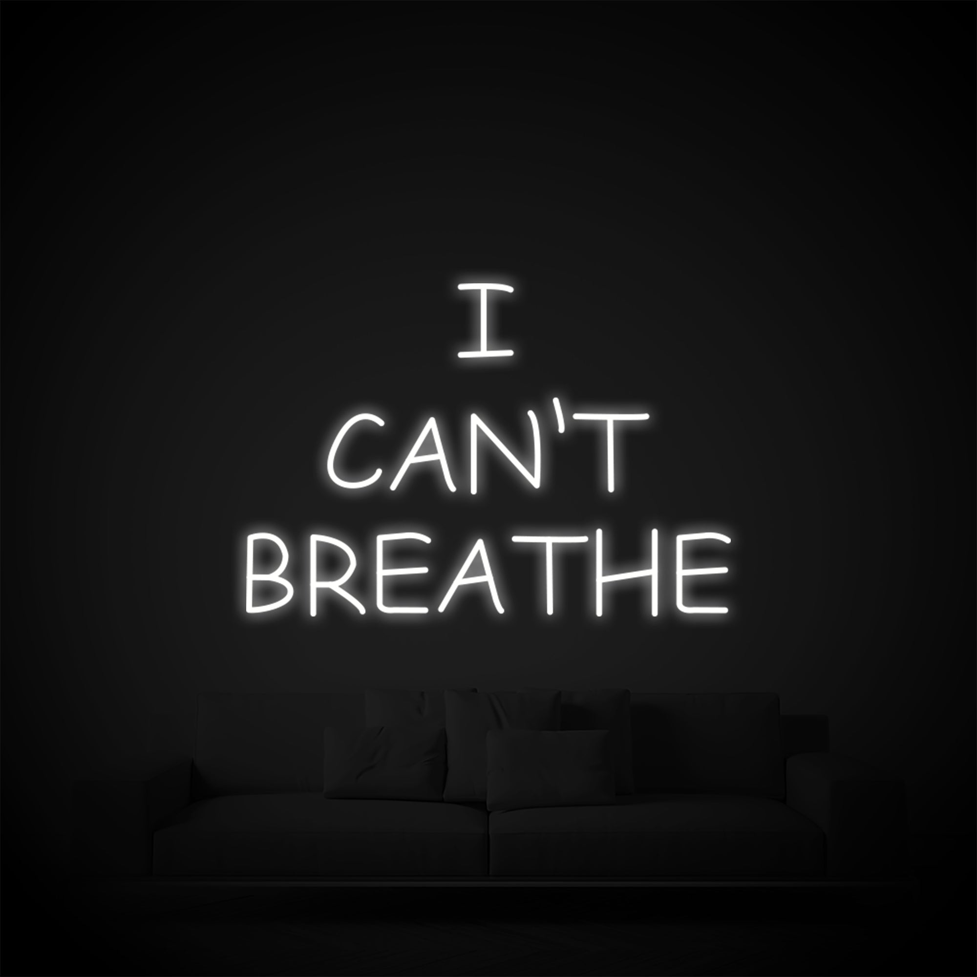 I CAN’T BREATHE Neon Sign | Custom Neon Signs for Window Display